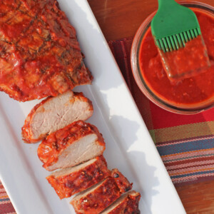 Raspberry Chipotle BBQ Sauce with Pork Tenderloin