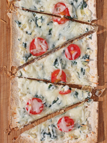 Spinach Artichoke Flatbreads