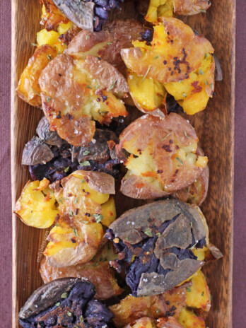 Roasted Smashed Garlic Potatoes