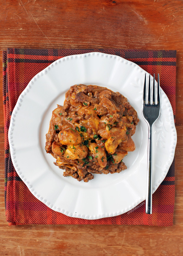 Spicy Taco Gnocchi Skillet Emily Bites