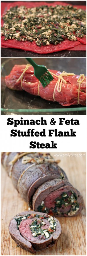 Spinach And Feta Stuffed Flank Steak Emily Bites 