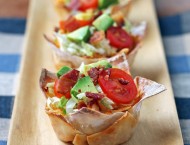 Turkey Club Wonton Cupcakes