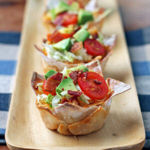 Turkey Club Wonton Cupcakes