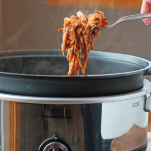 Slow Cooker Apple Bacon BBQ Pulled Pork