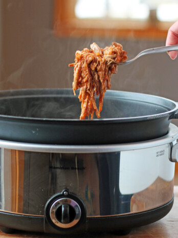 Slow Cooker Apple Bacon BBQ Pulled Pork