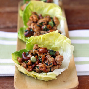 Cashew and Basil Chicken Lettuce Wraps