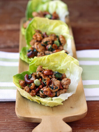 Cashew and Basil Chicken Lettuce Wraps