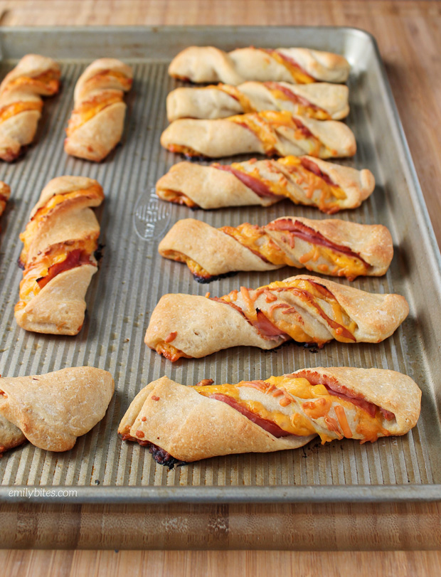 Ham and Cheese Twists - Emily Bites