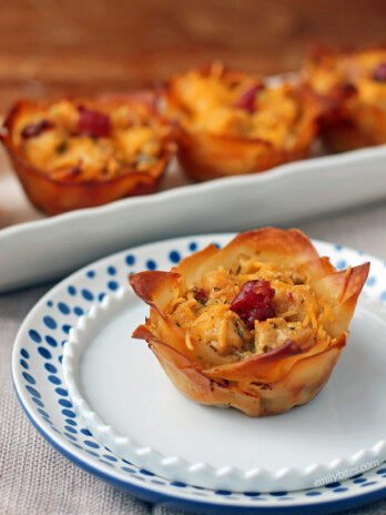 Chicken Bacon Ranch Wonton Cupcakes