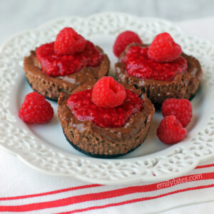 Chocolate Raspberry Cheesecake Cups