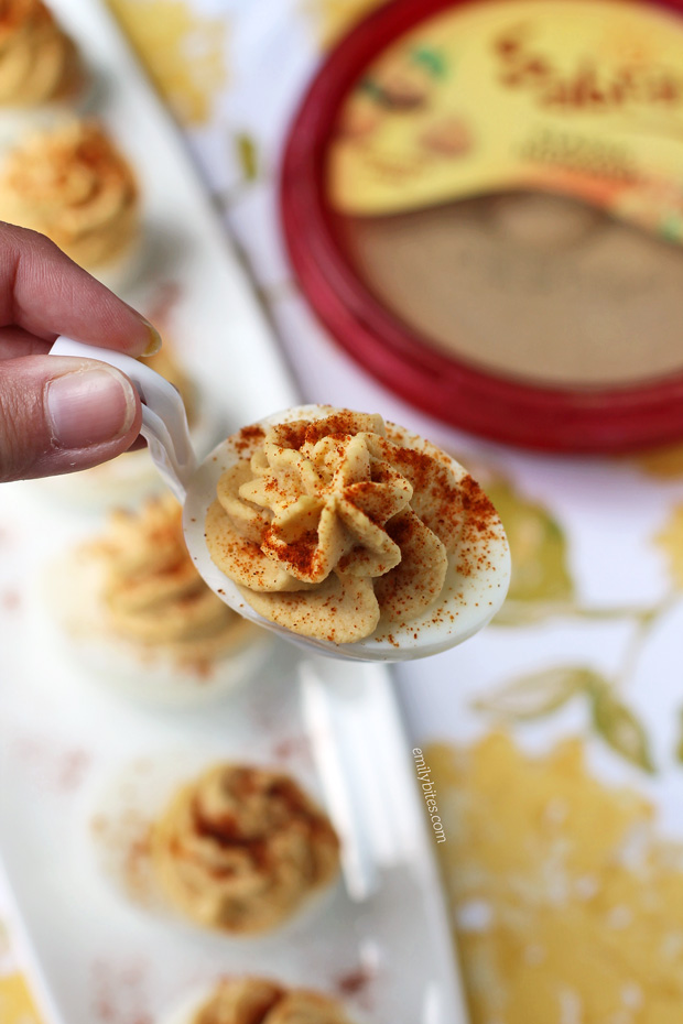 Hummus Deviled Eggs Emily Bites
