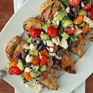 Mediterranean Topped Grilled Chicken