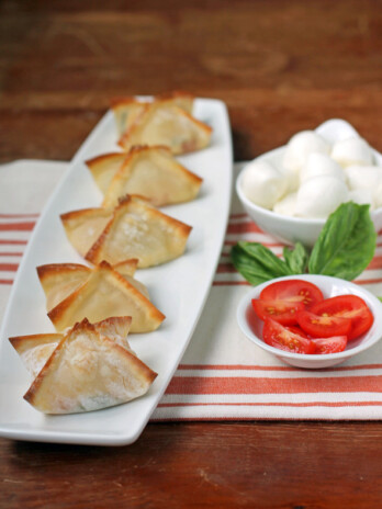 Caprese Wonton Bites