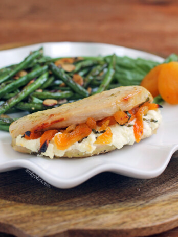 Apricot Goat Cheese Stuffed Chicken