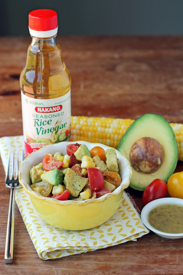Avocado Bacon Corn Panzanella Salad
