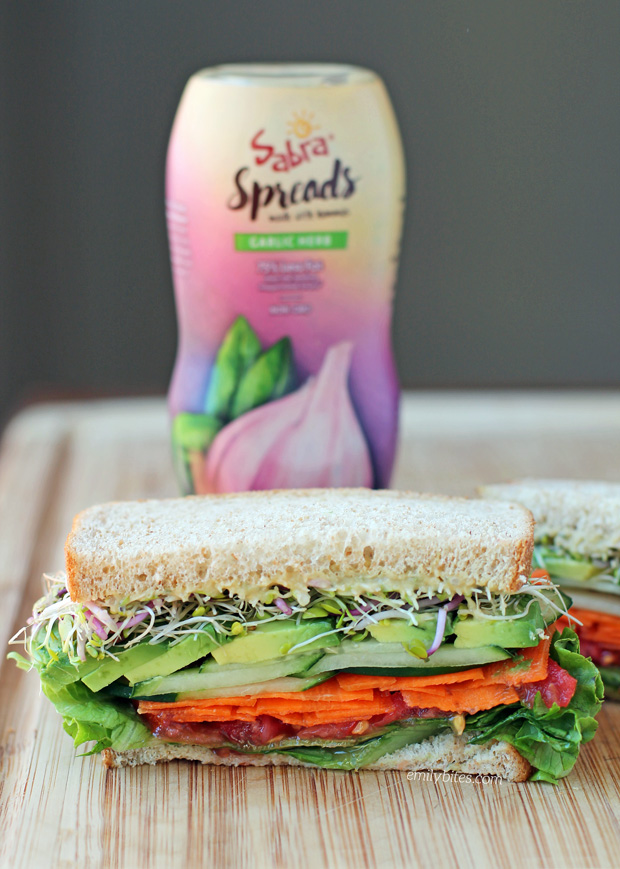 Garlic Herb Veggie Sandwich Emily Bites