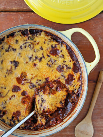 One-Pot Cincinnati Chili Spaghetti Bake