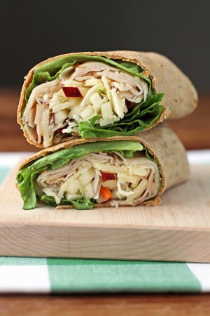 Apple Cheddar Turkey Wraps - Emily Bites