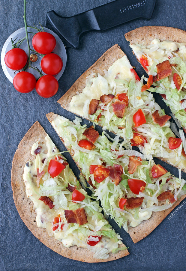 BLT Flatbreads - Emily Bites