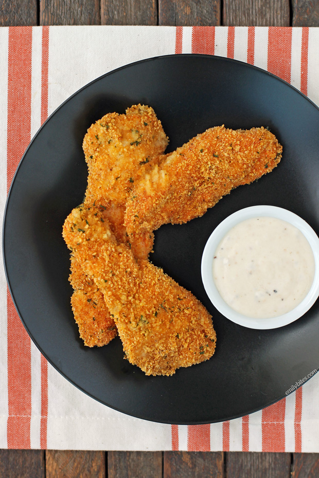 Baked Chicken Tenders - Emily Bites