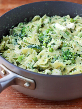 Chicken Pesto Parmesan Pasta Skillet