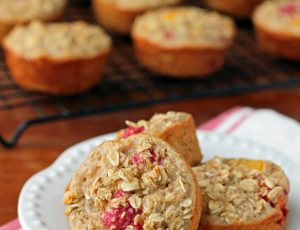 Raspberry Peach Baked Oatmeal Singles