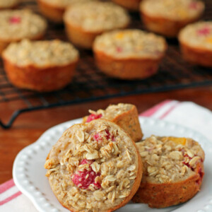 Raspberry Peach Baked Oatmeal Singles