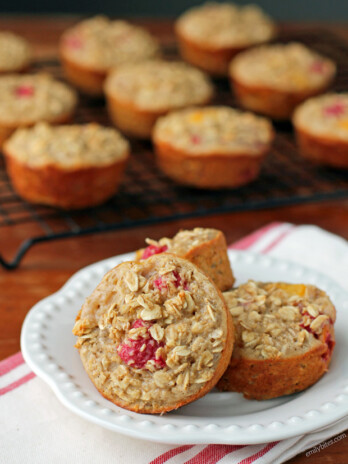 Raspberry Peach Baked Oatmeal Singles