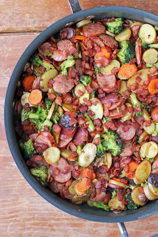 Rustic Sausage and Potato Skillet - Emily Bites