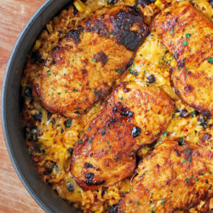 Mexican Chicken Cauliflower Rice Skillet