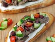 Open-Faced Greek Steak Sandwiches