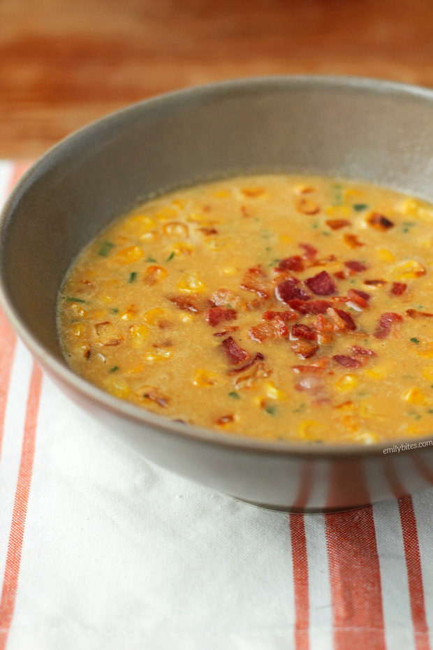 Roasted Corn Soup - Emily Bites-image