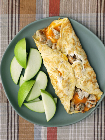 Turkey Sausage and Cheddar Omelet