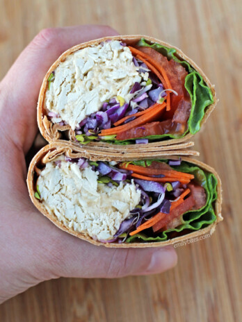 Chicken Hummus Veggie Wrap