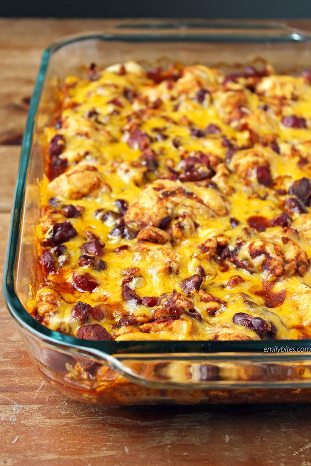 Bubble Up Chili Cheese Dog Casserole 