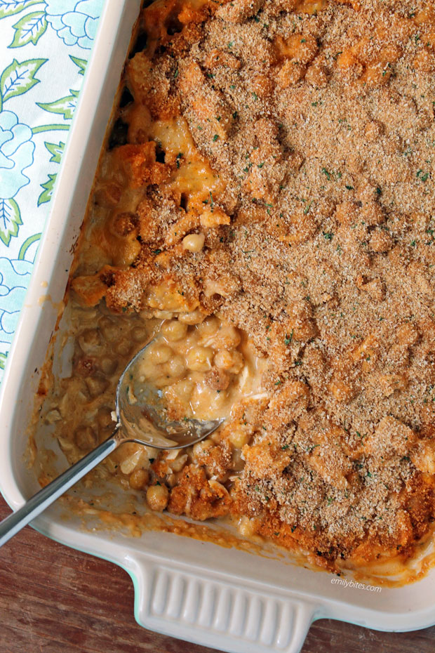 Cheesy Buffalo Chicken Chickpea Bake Emily Bites