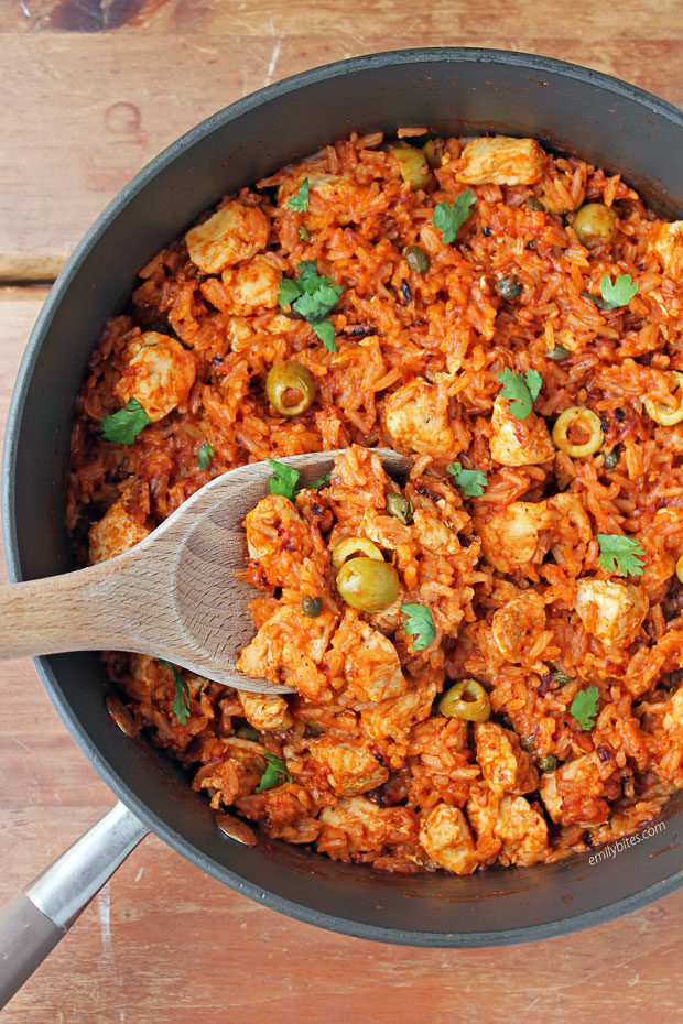 Spanish Chicken and Rice Skillet - Emily Bites