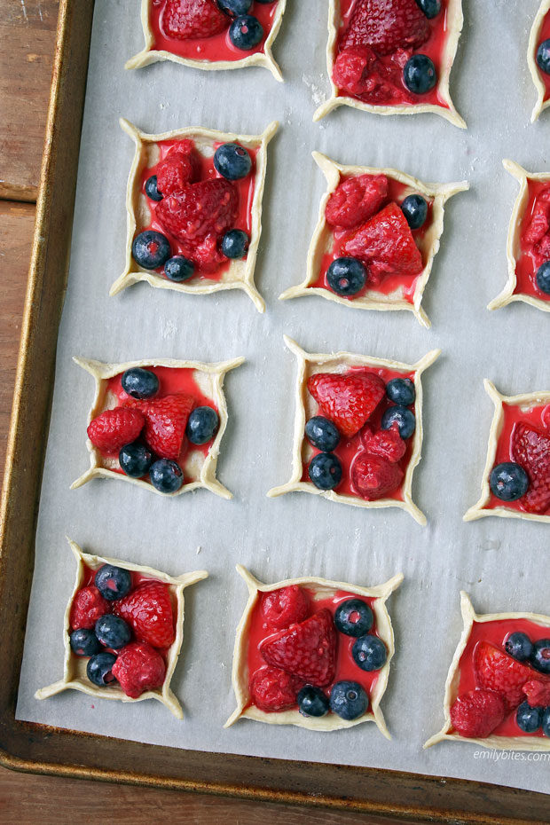 Mixed Berry Puff Pastry Tarts Emily Bites