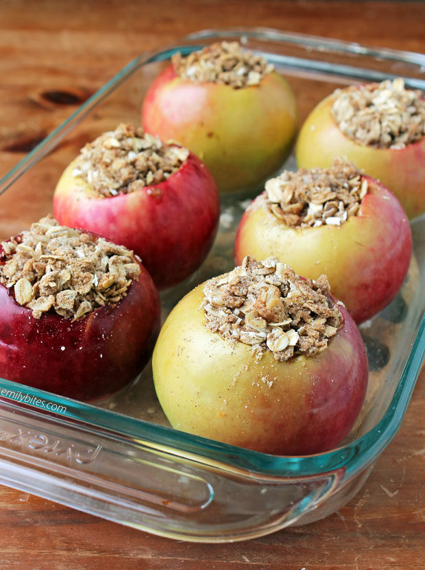 Baked Stuffed Apples - Emily Bites