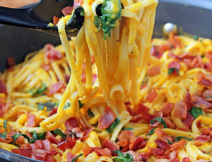 Butternut Squash Pasta with Bacon