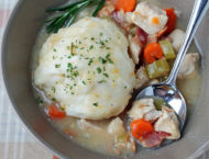 Chicken and Bacon Dumpling Stew