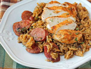 Spicy Dirty Rice with Chicken and Sausage