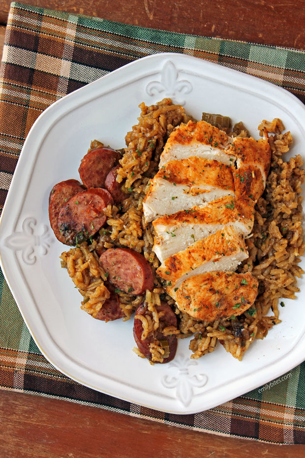 Spicy Dirty Rice with Chicken and Sausage