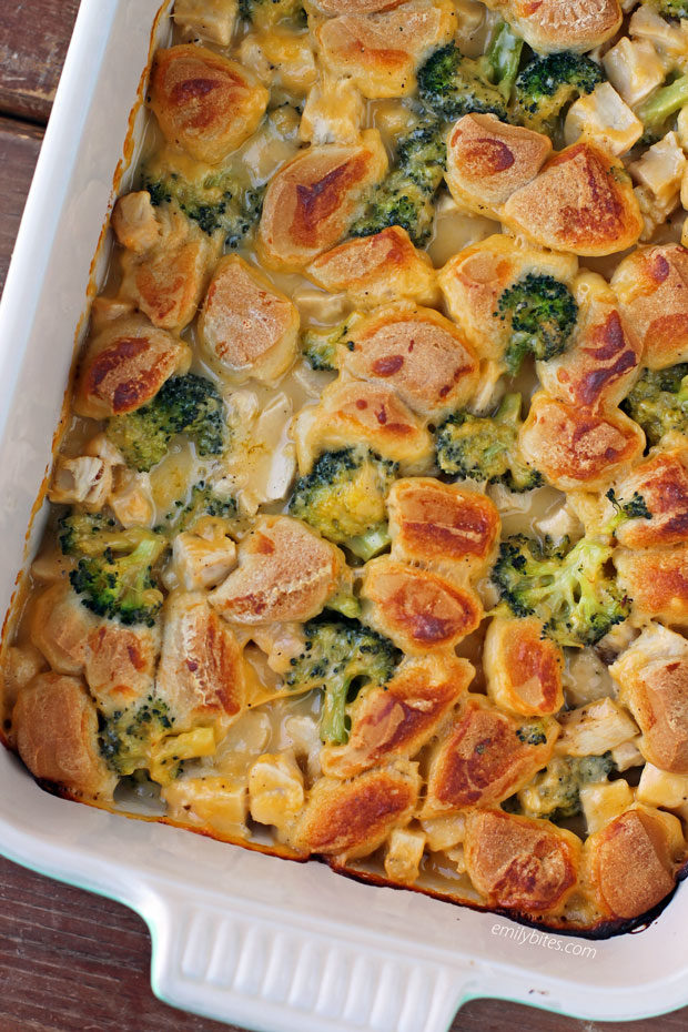 Bubble Up Cheesy Chicken and Broccoli Bake