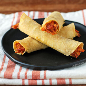 Cheesy Bacon BBQ Chicken Taquitos