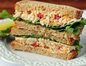 Pimento Cheese Chicken Salad Sandwiches (Chilled or Grilled) - Emily Bites