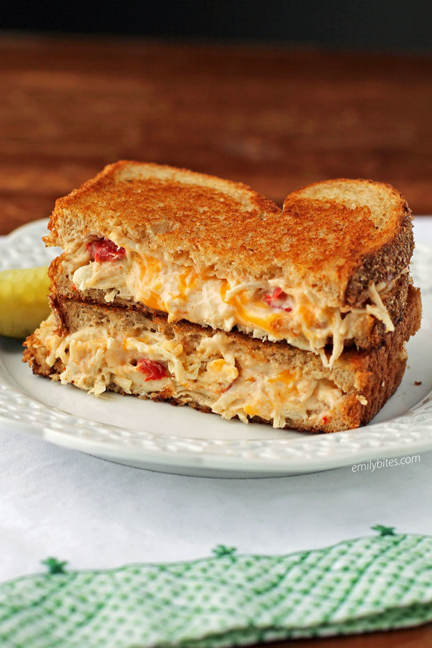 Grilled Pimento Cheese Chicken Salad Sandwiches