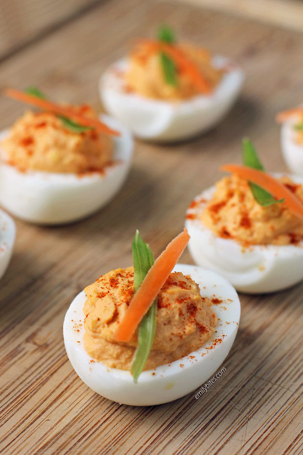 Buffalo Deviled Egg close up