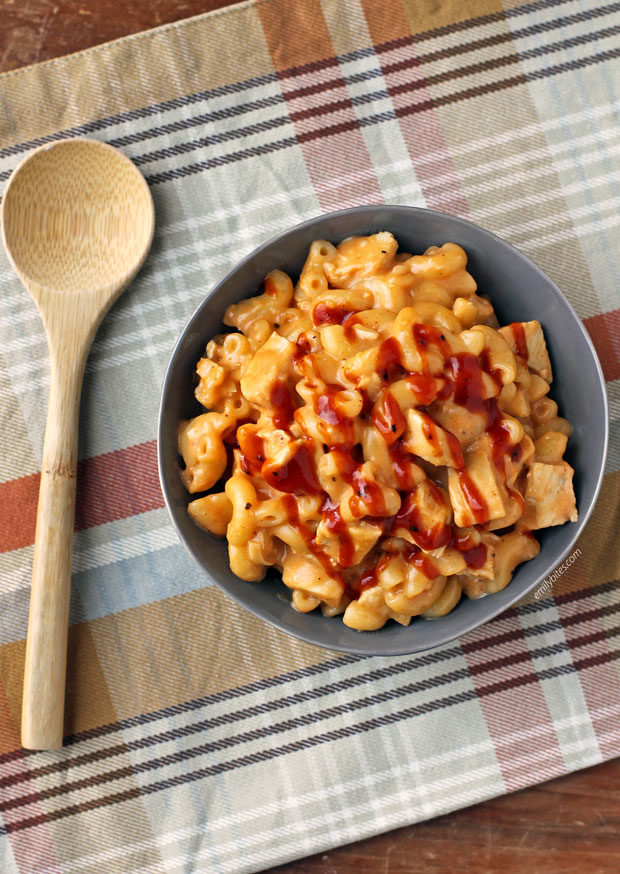 One-Pot Barbecue Chicken Mac and Cheese overhead