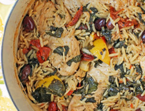 One-Pot Mediterranean Chicken with Orzo